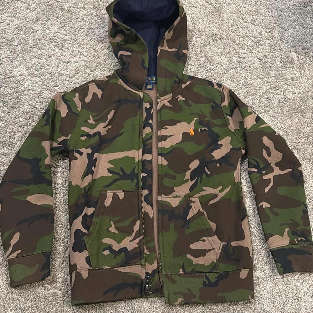 Boys Polo Ralph Lauren camo hoodie size 7